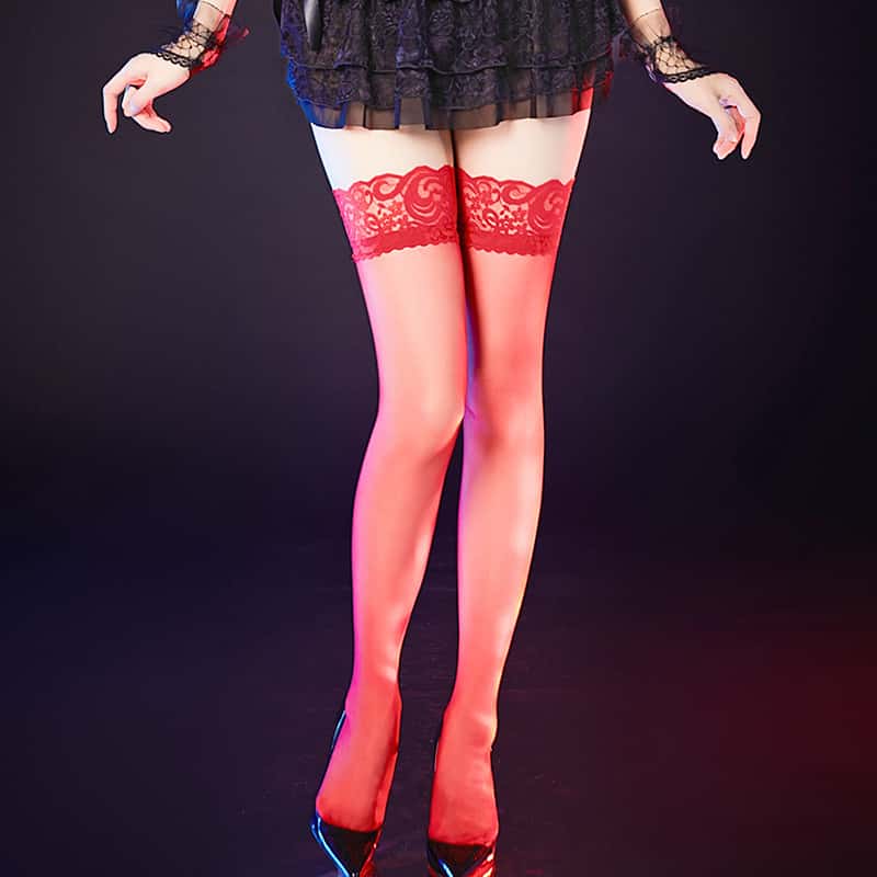 Thigh High Stripe Lace Stockin - огляд і ціна Thigh High Sock Stay Up