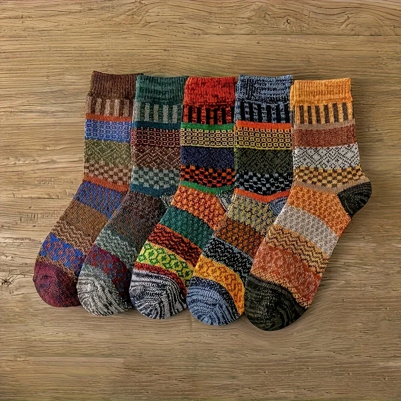 5 pairs of retro ethnic style  - огляд і ціна Thermal Sock Winter
