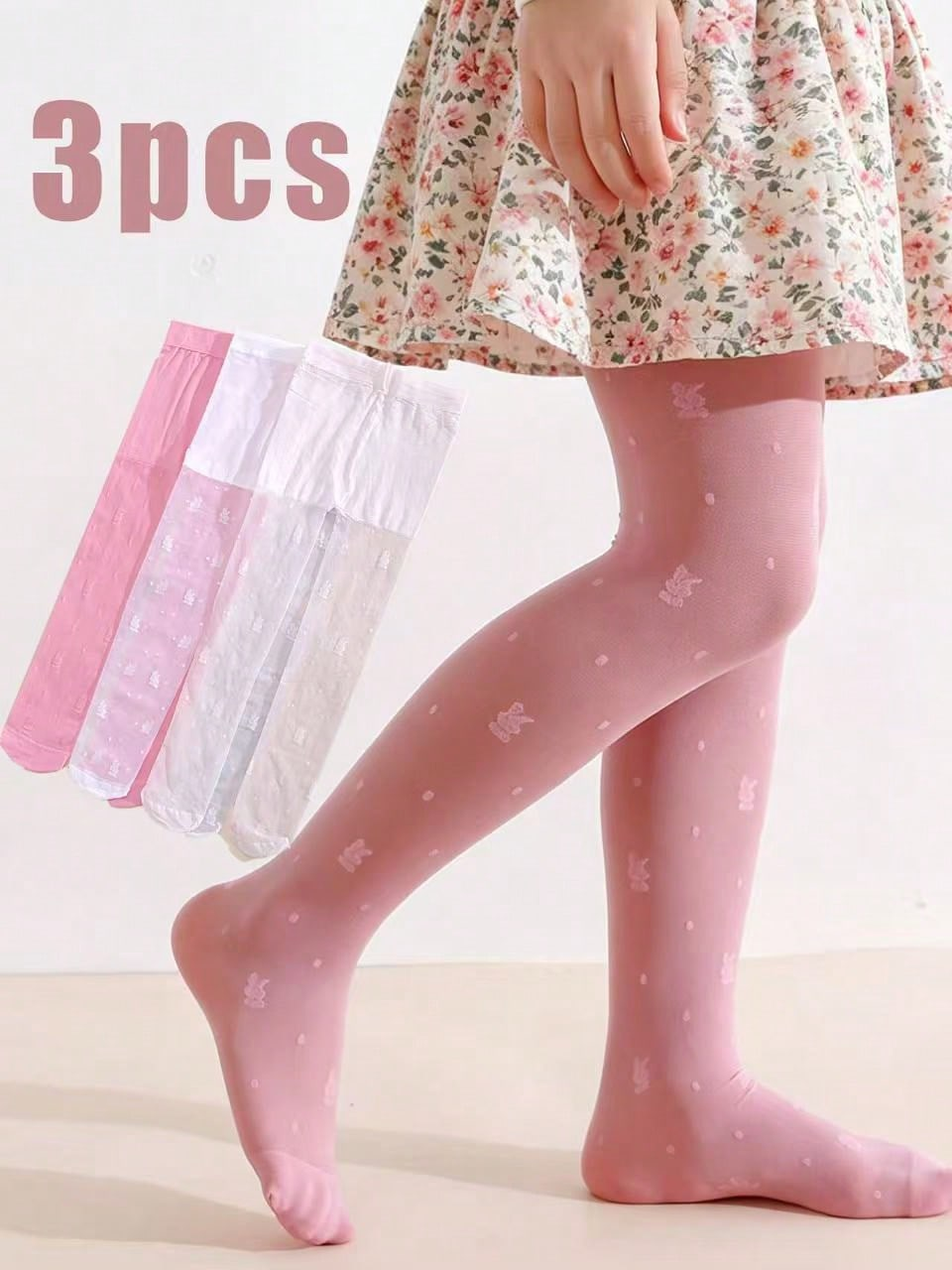 3Pack Girls Rabbit Print Tight - огляд і ціна Tights Pantyhose Sheer