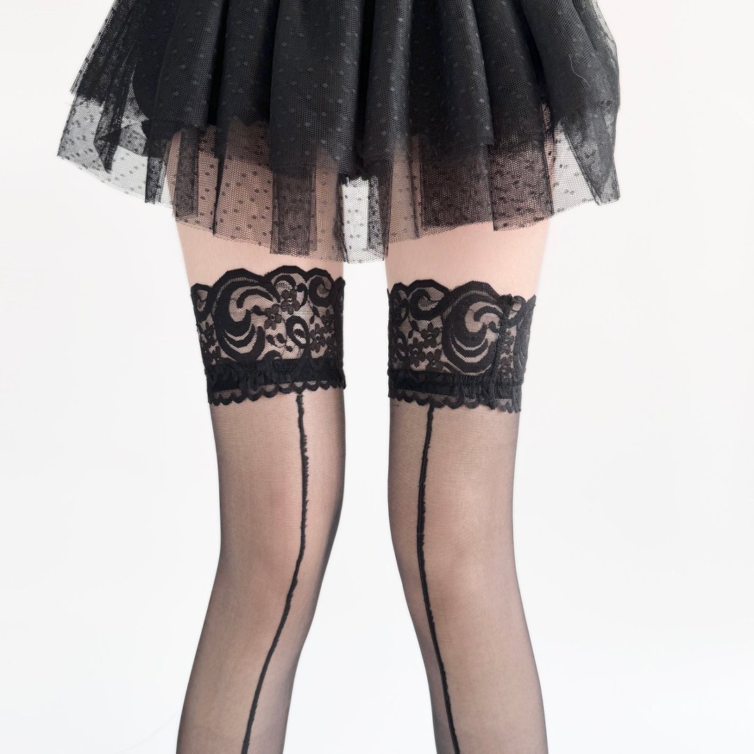 Lace Top Sheer Thigh High Stoc - огляд і ціна Thigh High Sock Stay Up