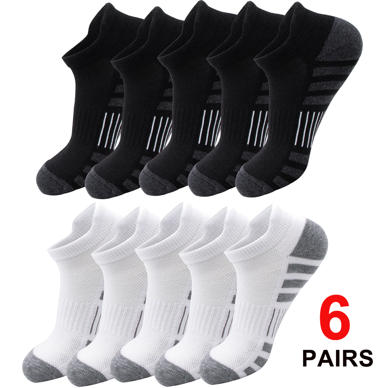 6/24 Pairs Cushioned Breathabl - огляд і ціна No Show Sock Women