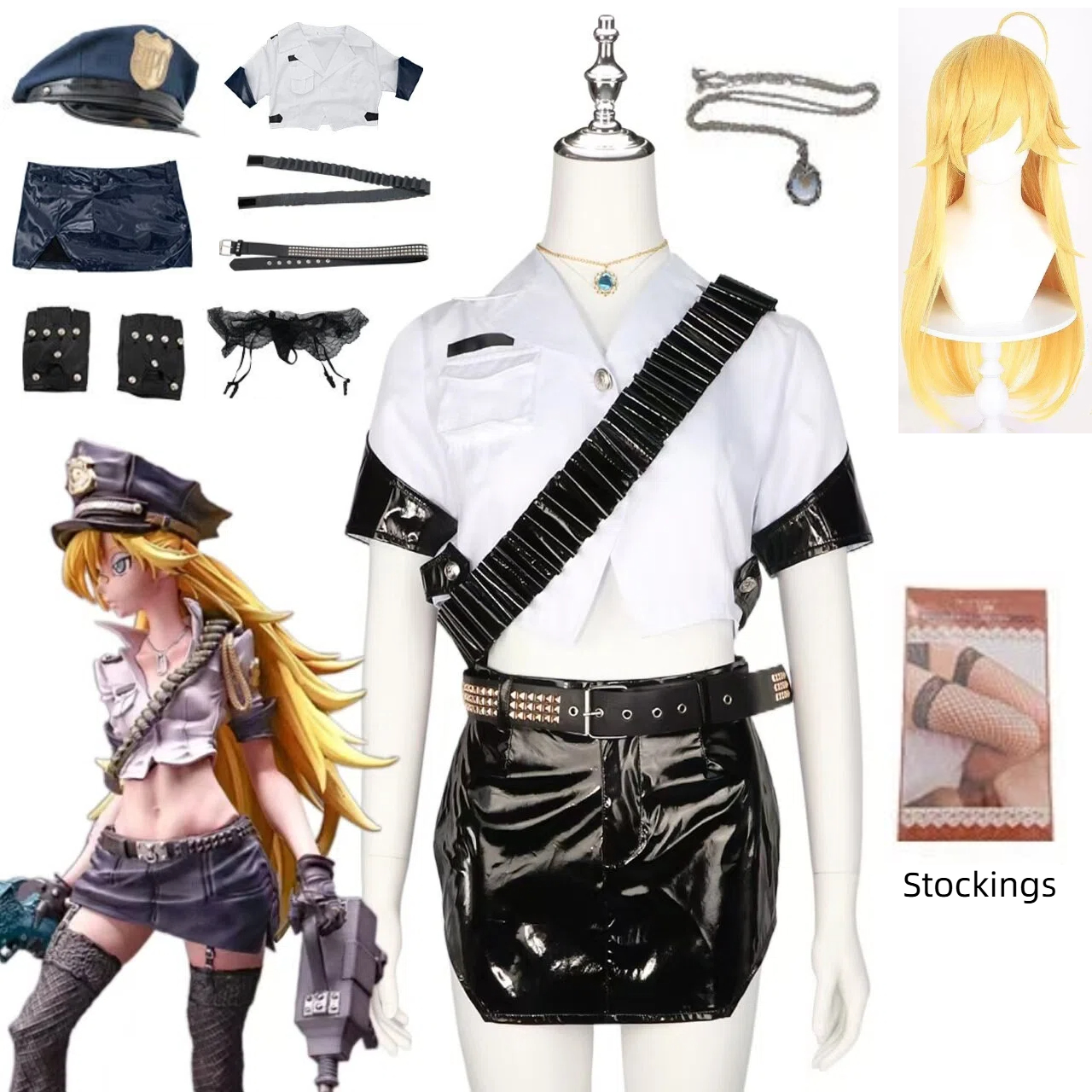 Anime Panty Stocking Cosplay C - огляд і ціна Fishnet Stocking Women