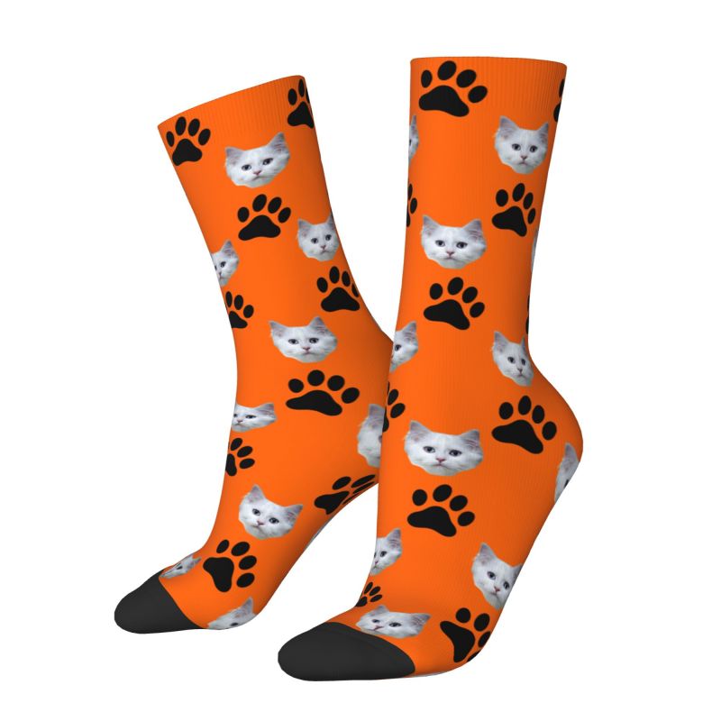 Custom Personalized Cat Head F - огляд і ціна Dress Sock Men