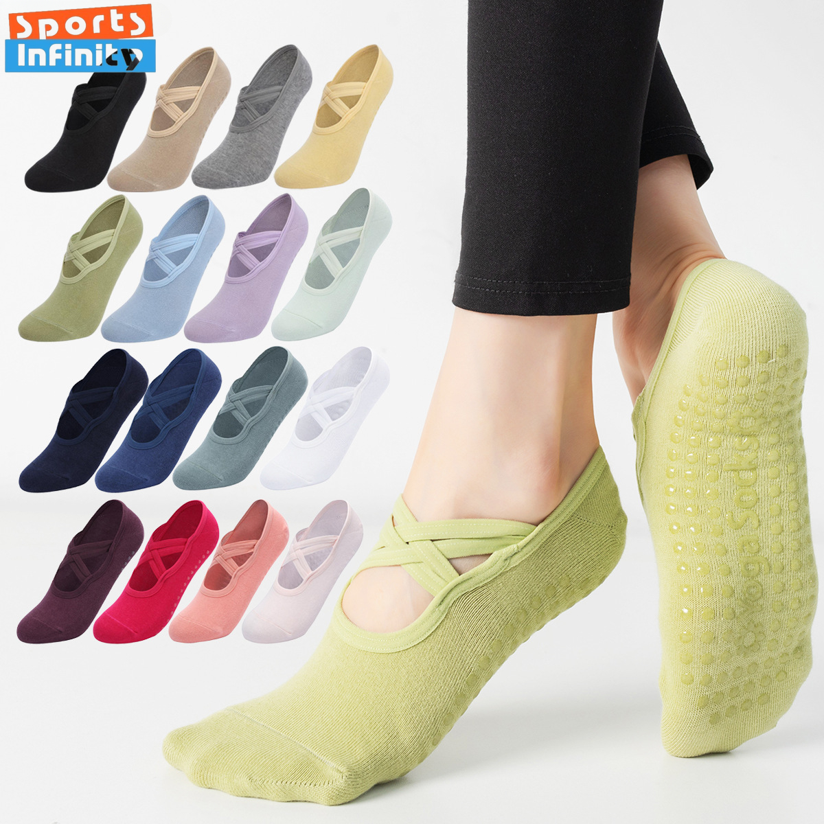 Fashion Cross Straps Backless  - огляд і ціна Grip Sock Yoga