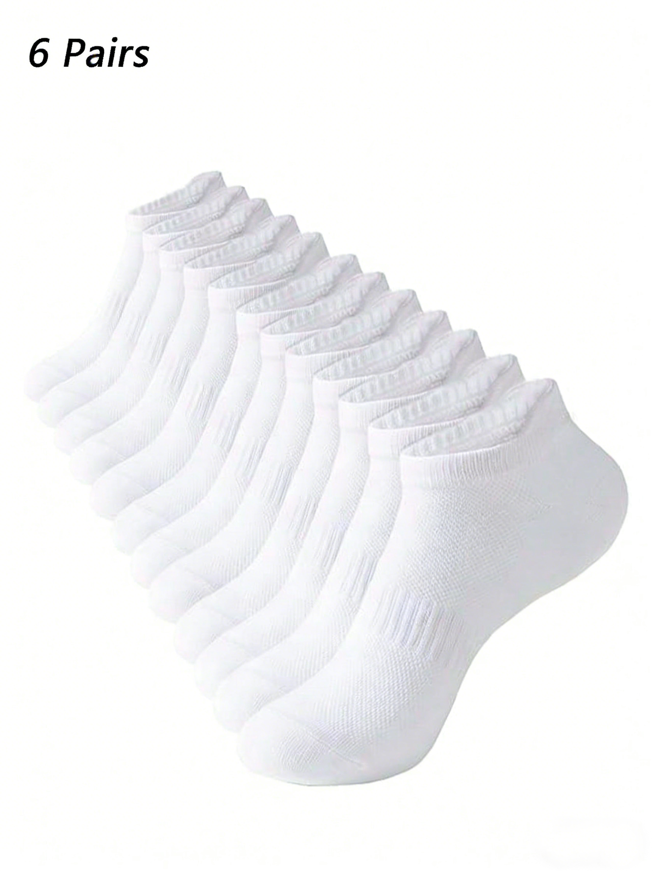 6 Pairs Women Men White Ankle  - огляд і ціна No Show Sock Women