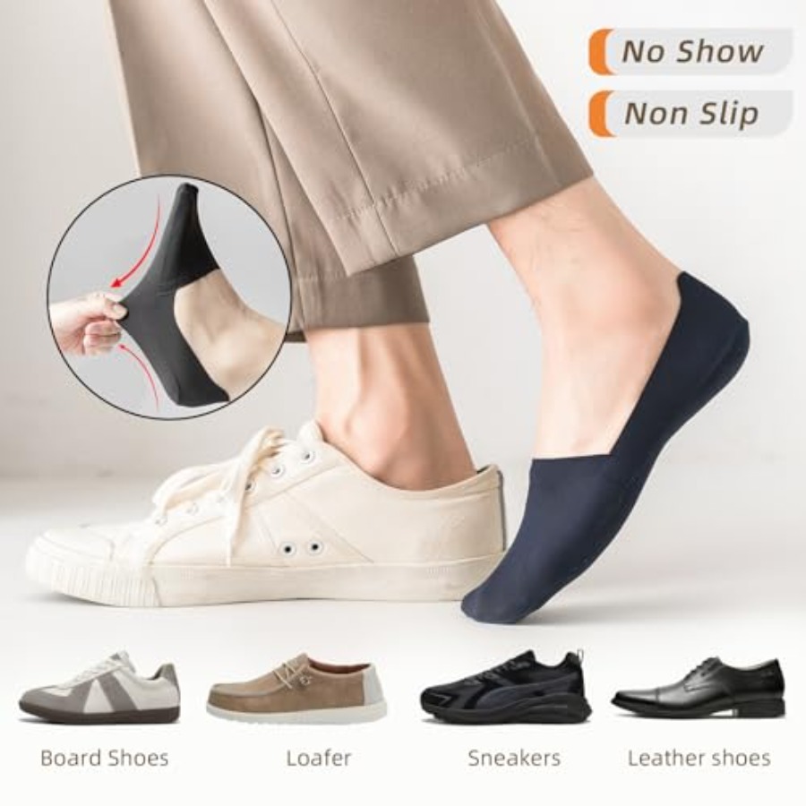 Caudblor Men Thin No Show Sock - огляд і ціна Invisibility Sock Loafer