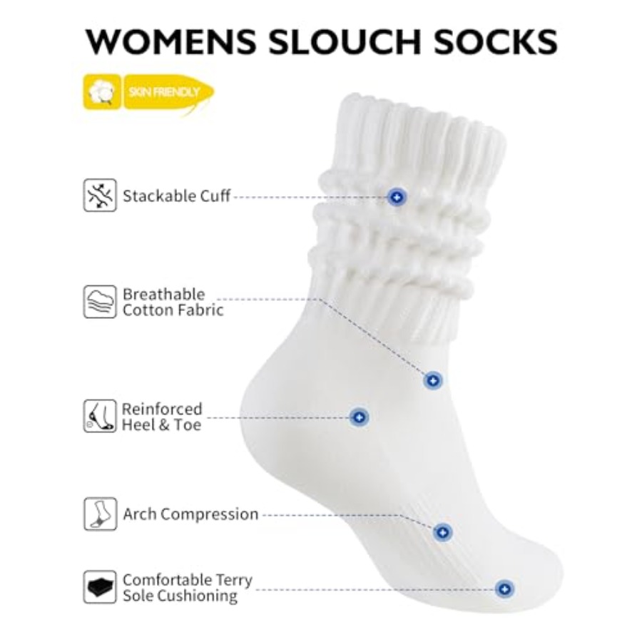 CLOSEMATE Womens Scrunch Crew  - огляд і ціна Boot Sock Slouchy