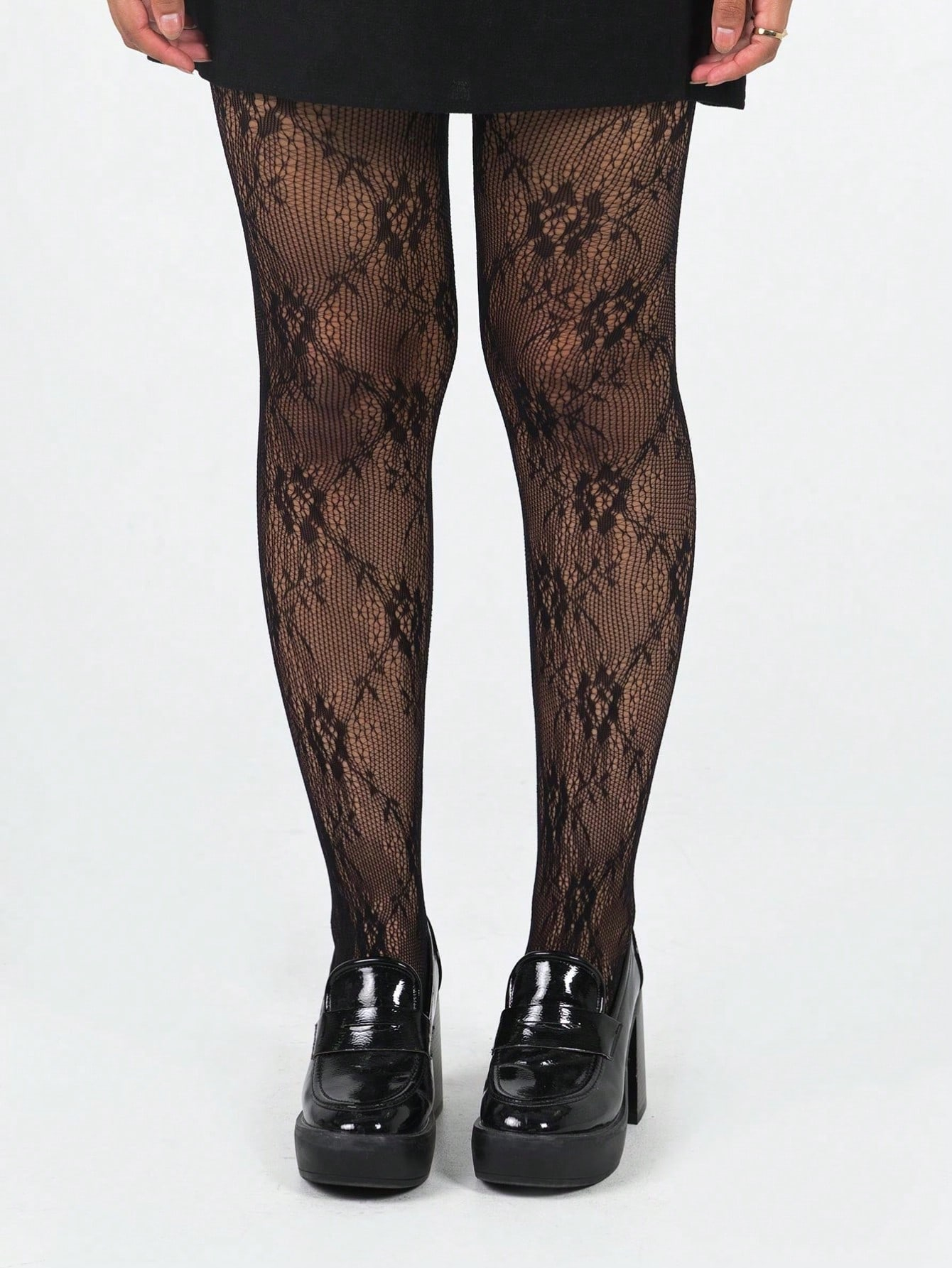 Women's Black Floral Lace Fish - огляд і ціна Tights Pantyhose Sheer