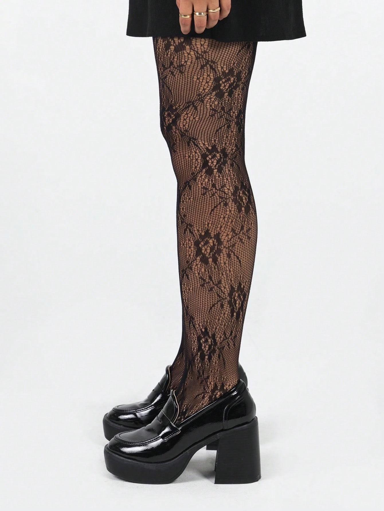 Women's Black Floral Lace Fish - огляд і ціна Tights Pantyhose Sheer