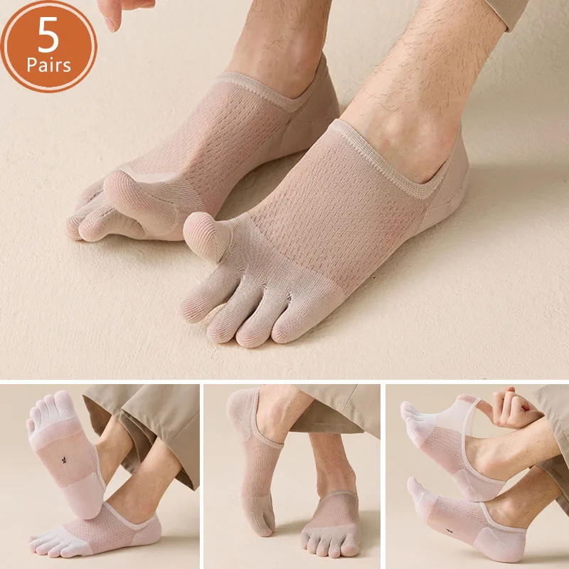 5 Pairs Man Summer Thin Toe So - огляд і ціна Ankle Sock Low Cut