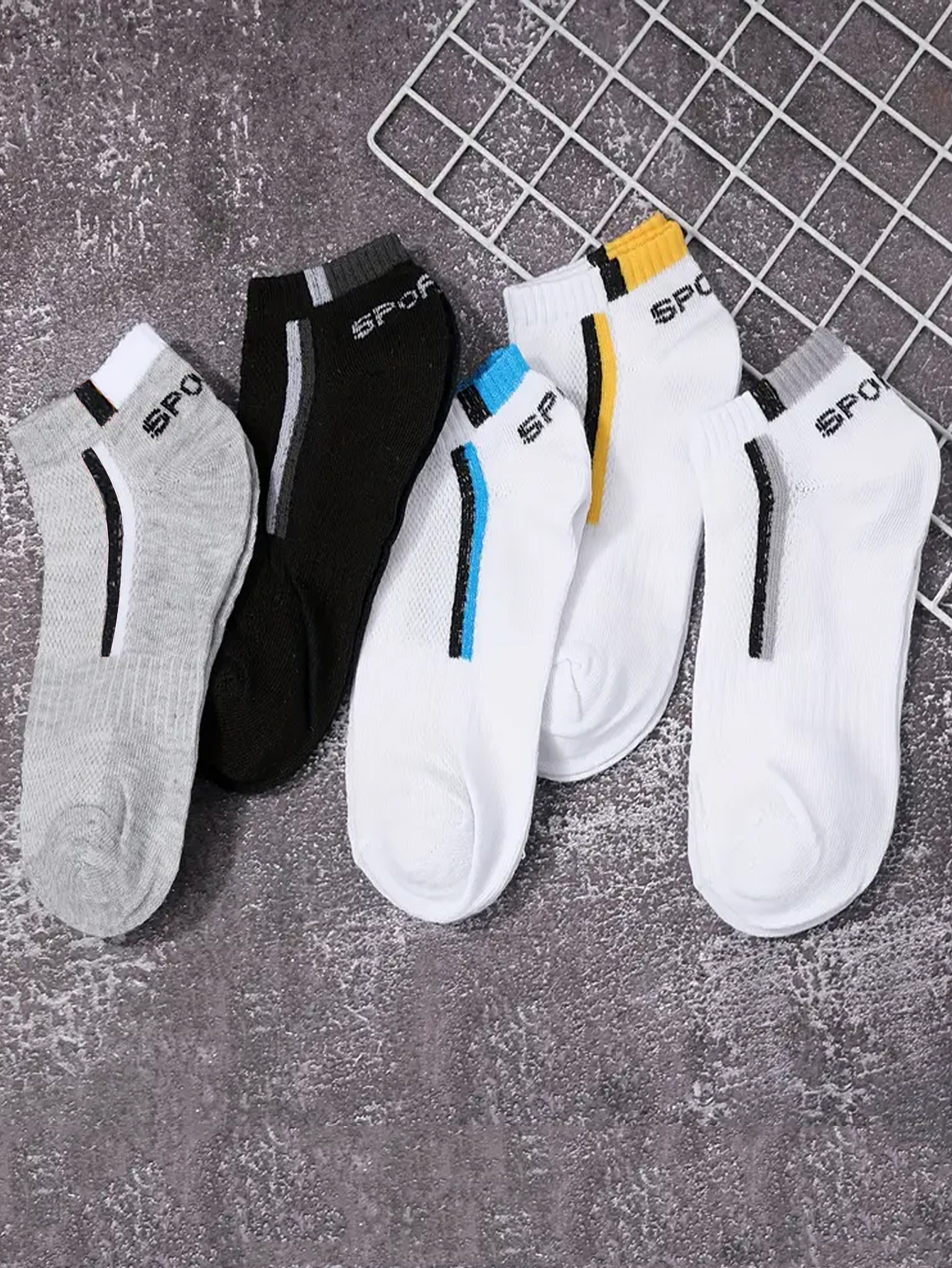 30Pairs Men's Color-block Mesh - огляд і ціна Ankle Sock Low Cut