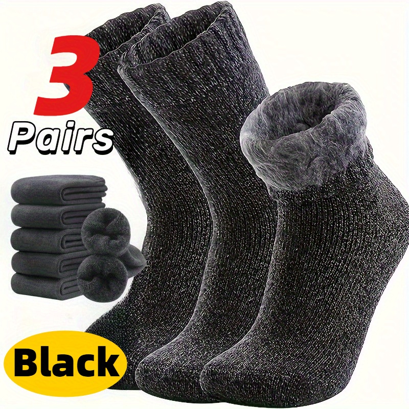 Three Pairs of Men'S Black Soc - огляд і ціна Thermal Sock Winter