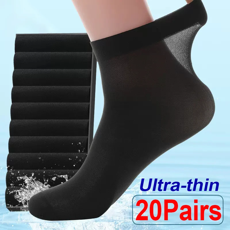 Men Ice Silk Socks Summer Spri - огляд і ціна Silk Sock Bamboo