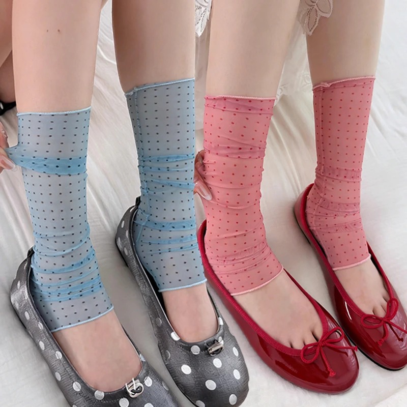 2026 Fashion Polka Dot Lace So - огляд і ціна Silk Sock Bamboo